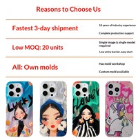Coque de téléphone magnétique anti-empreintes digitales avec coussin d'air antichoc en TPU PET IMD double couche, design dessin animé, chargement sans fil