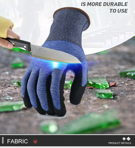 Gants anti-coupure enduits de nitrile, niveau 5, gants de sécurité pour le travail, construction, gants anti-coupure enduits de nitrile - Product Image 5