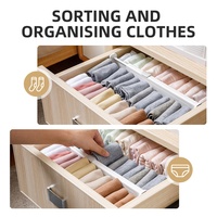 Organisateur d'armoire de sous-vêtements de bureau de cuisine en plastique écologique Utilisation efficace de l'espace Diviseurs de tiroirs réglables solides