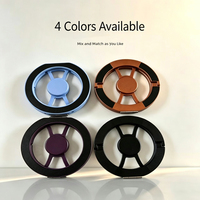 Support de téléphone magnétique pliable multi-angles avec anneau de maintien, rotatif à 360°, universel, pour regarder des vidéos