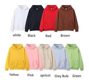 Sweat à capuche unisexe avec logo personnalisé, vêtements en tricot de couleur unie pour hommes, streetwear, vente en gros de sweats à capuche personnalisés - Product Image 3