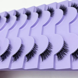 Faux cils en demi-bouquet Fox, épais et bouclés, en fibres synthétiques, dix paires, naturels, style européen et américain - Product Image 5