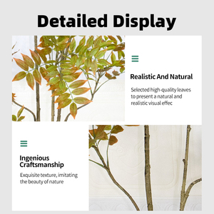 Albero Artificiale Laccato Premium in <span class=keywords><strong>Vaso</strong></span>, Pianta Finta per Decorazione d'Interni di Casa, Ufficio e Ambienti Commerciali - Product Image 4