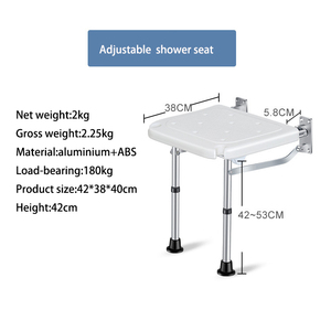 Asiento <span class=keywords><strong>de</strong></span> <span class=keywords><strong>Ducha</strong></span> Plegable <span class=keywords><strong>de</strong></span> Aleación <span class=keywords><strong>de</strong></span> Aluminio Montado en la Pared <span class=keywords><strong>para</strong></span> Discapacitados y Ancianos, Silla <span class=keywords><strong>de</strong></span> <span class=keywords><strong>Ducha</strong></span> <span class=keywords><strong>de</strong></span> ABS - Product Image 4