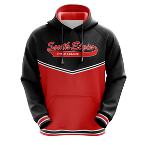 Equipo de entrenamiento de gran tamaño Sudadera con capucha Imprimir Street Fashion Color Blocking 100% Poliéster Negro y Rojo Hombres Trade Assurance Knitted - Product Image 5