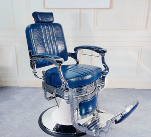 Fauteuil de coiffure pour salons masculins haut de gamme - adapté aux coupes de cheveux, réglage de la hauteur, inclinaison, coupe de barbe, soin du visage - Product Image 5