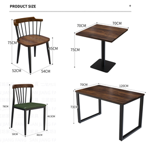 Chaise de restaurant commerciale pour hôtel, bar, café, table et chaise, ensemble table et chaises pour café - Product Image 5