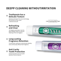Dentifrice blanchissant au bicarbonate de soude à la double menthe, à base d'enzymes végétales naturelles, pour une haleine fraîche, soins bucco-dentaires, vente en gros, usine