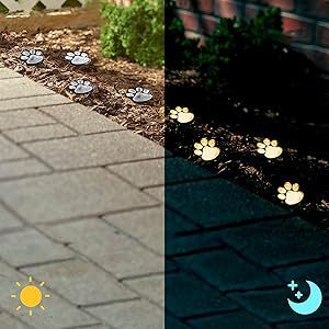 Luces Solares LED con Forma de Pata de Perro para Jardín, Decorativas para Césped y Caminos, con Estaca para el Suelo - Product Image 5