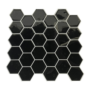 12*12 11.8*11.8 Polegadas Branco Preto Cor DIY 3D Casca e Vara Empilhada Cozinha Subway Mosaico Tile Adesivos - Product Image 5