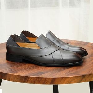 Nouvelles Chaussures Décontractées en Cuir Antidérapantes pour Hommes, Grande Taille, Style Bureau, à Enfiler. Chaussures habillées respirantes avec fonctionnalités de rehaussement de la taille. - Product Image 5