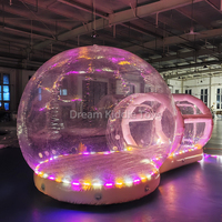 Château gonflable à bulles transparent en PVC pour enfants, style LED, très vendu, pour fêtes