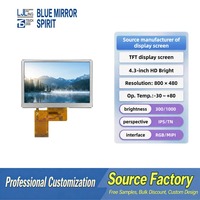 4,3 Zoll TFT LCD-Display 800*480 RGB-Schnittstelle HD-Bildschirm für Auto-Navigation und Unterhaltungselektronik