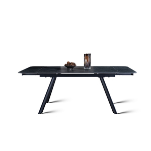 Giá bán buôn thiết kế hình chữ nhật mở rộng gốm đen bàn ăn cho 4 6 chỗ ngồi - Product Image 4