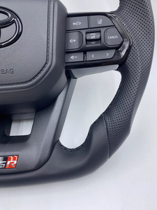 Volant de direction en fibre de carbone pleine, style course, adapté à la mise à niveau LC300, cuir personnalisé, compatible avec Toyota LAND CRUISER LC79 LC7 - Product Image 4