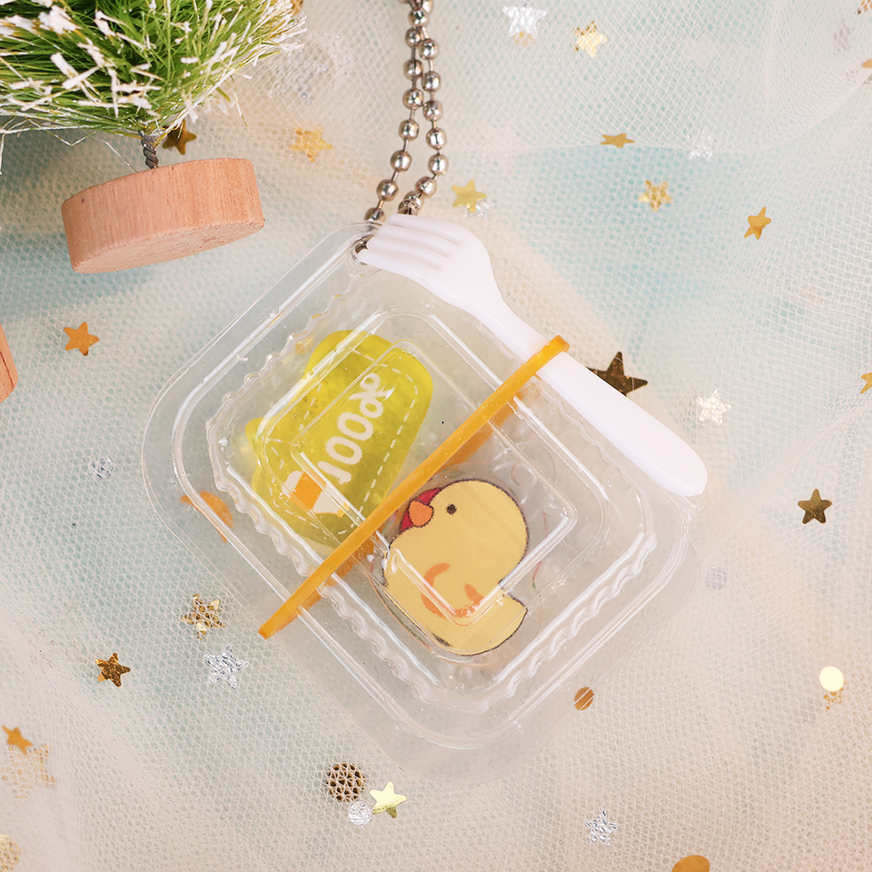 Customized Mini Lunch Box Keychain-Acrylic Plastic Sheet Combination ...