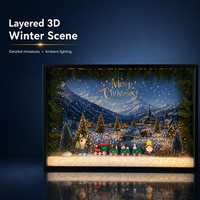Boîte à lumière LED de Noël personnalisée, écologique et durable, avec cadre en alliage d'aluminium et contrôle de gradation