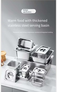 Tùy Chỉnh Vuông Thép Không Gỉ Gastronorm Thực Phẩm <span class=keywords><strong>Pan</strong></span> Cho Ice Cream Bàn Hấp Phục Vụ Tự Chọn Container Khay Cho Thực Phẩm Lưu Trữ - Product Image 2