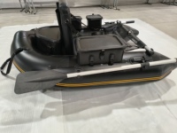 Offre Spéciale usine pas cher prix PVC simple pliant noir bateau gonflable en aluminium fond dur avec dossier et siège pour la pêche