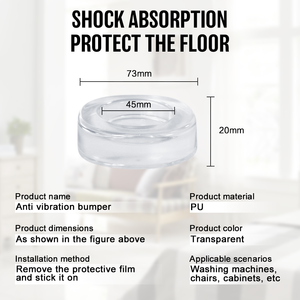 Almohadilla Transparente <span class=keywords><strong>para</strong></span> <span class=keywords><strong>Lavadora</strong></span>, Base Antideslizante y Antichoque, Alfombrilla Multifuncional Autoadhesiva de Goma PU - Product Image 4