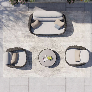 Meubles de patio européens et américains en rotin, très demandés, avec coussin de siège imperméable, couleur détachable, personnalisable - Product Image 5