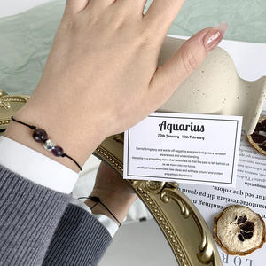 Piedras preciosas <span class=keywords><strong>Piedra</strong></span> natural Cristal Cuerda trenzada ajustable Pulsera <span class=keywords><strong>de</strong></span> cuarzo rosa Protección Embarazo Pulseras <span class=keywords><strong>de</strong></span> <span class=keywords><strong>piedra</strong></span> curativa - Product Image 2