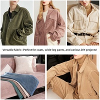 Tela de Pana Teñida Impermeable, 100% Poliéster, Textil de Color Sólido para Camisas, Chaquetas, Sudaderas y Fundas de Sofá