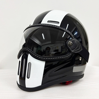 Casque moto intégral en fibre de verre sécurité rétro certifié