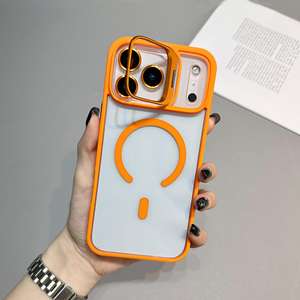 Coque de téléphone antichoc magnétique <span class=keywords><strong>Simai</strong></span> en TPU+PC couleur unie pour iPhone 17 Pro Max avec support de poignée et support de cadre d'appareil photo - Product Image 1
