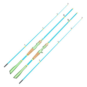 ルアーロッドセット炭素繊維中アクション長距離キャスティングコイオーシャンビーチ釣りストレートハンドルフルセットロッド - Product Image 1