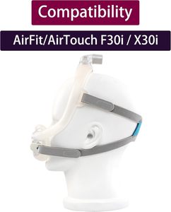 Sangle de remplacement pour <span class=keywords><strong>masque</strong></span> facial complet CPAP <span class=keywords><strong>ResMed</strong></span> <span class=keywords><strong>AirFit</strong></span> F30i avec clips magnétiques – Sangle de fixation médicale de classe I pour <span class=keywords><strong>masque</strong></span> CPAP - Product Image 2