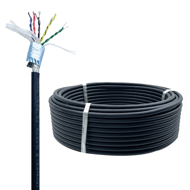 High Flexible Cable  5x2x0.2  Encoder Cable with Shield Can Be Used with a Drag Chain Signal Cable