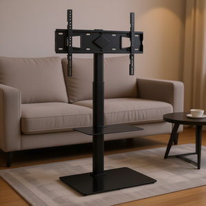 Support TV sur pied DB Wholesale, 32-65 pouces, hauteur réglable, avec étagère en verre trempé - Product Image 2