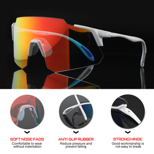 <span class=keywords><strong>Gafas</strong></span> de sol fotocromáticas para bicicleta, <span class=keywords><strong>gafas</strong></span> deportivas para correr sin marco personalizadas, <span class=keywords><strong>gafas</strong></span> de sol para ciclismo con revestimiento de 1,6mm, prescripción personalizada - Product Image 2