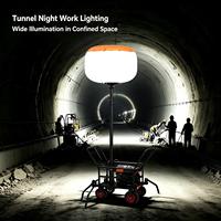 Tour lumineuse LED portable pour événements et fêtes, gonflage rapide, publicité personnalisée, chariot inclus, fabrication usine