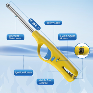 Open Flame Ignition Gun Electronic Igniter Gas Stove Natural Gas Kitchen Extended <b>Lighter</b> Candle Long Spout Ignition Rod - Product Image 3
