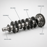 Vilebrequin JAC N120X OE 5563148 5563148F ISF4.5 Pièces de rechange pour moteur de camion léger diesel