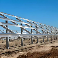 Support de montage solaire en aluminium anodisé durable et réglable pour panneaux photovoltaïques, système métallique résistant à la corrosion, vente en gros