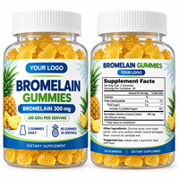Gummies de bromélaïne pure 300 mg 1000 GDU, directement de l'usine OEM/ODM, complément pour le soutien quotidien de la santé