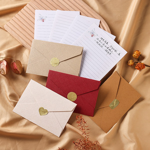 Ensemble d'enveloppes et de papier de <span class=keywords><strong>papeterie</strong></span> de style vintage Enveloppes fantaisie avec 3 Pape pour invitations, remise des diplômes, carte de voeux - Product Image 4