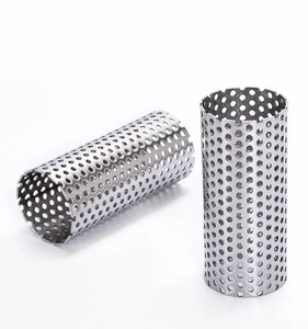 Tubos de Filtro Metálicos de Acero Inoxidable 304 Personalizados, Silenciador de Escape Industrial con Orificios Cilíndricos Perforados, Estado: Nuevo - Product Image 3