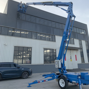 T-004 China Track Crawler Spider Boom Lift Platform <strong>Tracked</strong> Man Price Telescoping Lift <strong>Cherry</strong> <strong>Picker</strong> for <strong>Sale</strong> Control Remote - Product Image 2