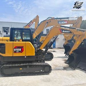 Excavadora de cadenas SANY 55 usada, de segunda mano, marca original japonesa, excavadora de cadenas pequeña de 5.5 toneladas. - Product Image 6