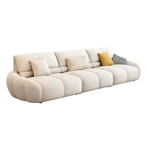 Sofá de Tela Pumpkin Puff, Estilo Retro Francés, Color Crema, para Apartamentos Pequeños, Nuevo Sofá Recto <span class=keywords><strong>Verde</strong></span> para Sala de Estar - Product Image 5