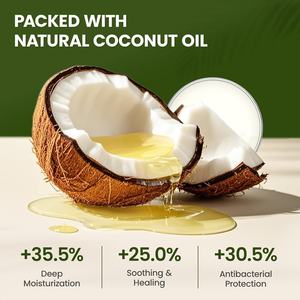 Lick-Safe Dog Paw Nose Balm Coconut Oil | All-Natural Moisturizer <strong>Soother</strong> for Dry Cracked Pads <strong>Snout</strong> | Tin Packaging (60g/2.1oz) - Product Image 2