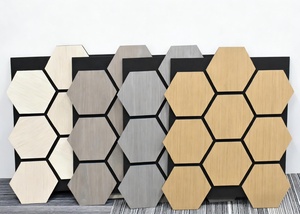 Pannelli Acustici Esagonali Moderni Akupanel a Nido d'Ape in Fibra di Poliestere, <span class=keywords><strong>Spessore</strong></span> 9+9mm, Densità 1350gsm, Pannelli Acustici da Parete per Hotel - Product Image 2