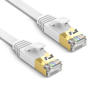 สายอีเธอร์เน็ต Cat7 แบบแบน ชุบทอง ทองแดงเปลือย ความเร็ว 10Gbps 500mhz หัวต่อ Rj45 สำหรับบ้านอัจฉริยะ สายเคเบิลเครือข่าย 8p8c Cat 7 สำหรับใช้ในสำนักงาน - Product Image 4