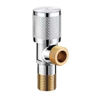 Robinet d'arrêt moderne 4 voies à double usage, valve triangulaire épaissie pour chauffe-eau de toilette, robinet d'angle chaud/froid