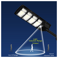Réverbère solaire à capteur radar professionnel, ABS étanche IP65 avec télécommande pour parc