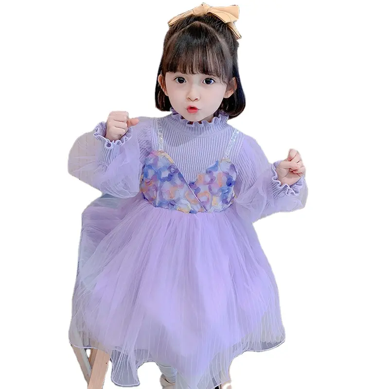 2023 New Small Children Spring Fashionable Girl Korean Style Princess Skirt